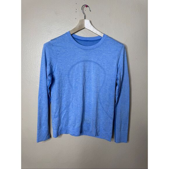 Lululemon Shirt Women's  8 Blue Swiftly Tech Long-Sleeve Performance - Picture 1 of 5